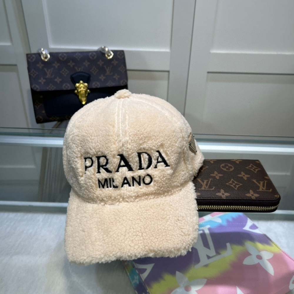 Prada Teddy Baseball Cap Beige